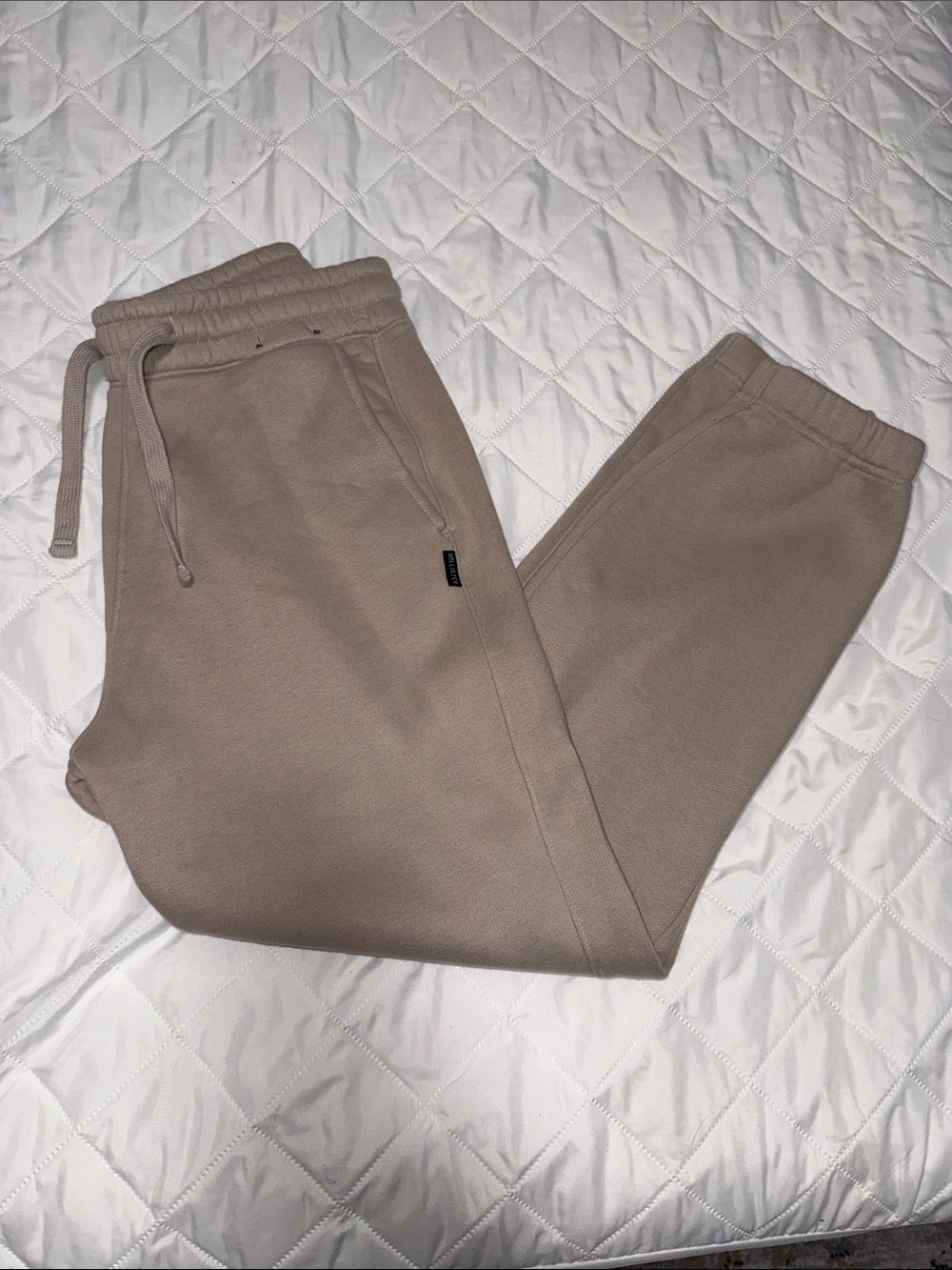 Men’s Hollister Beige Fleece Jogger Sweatpants